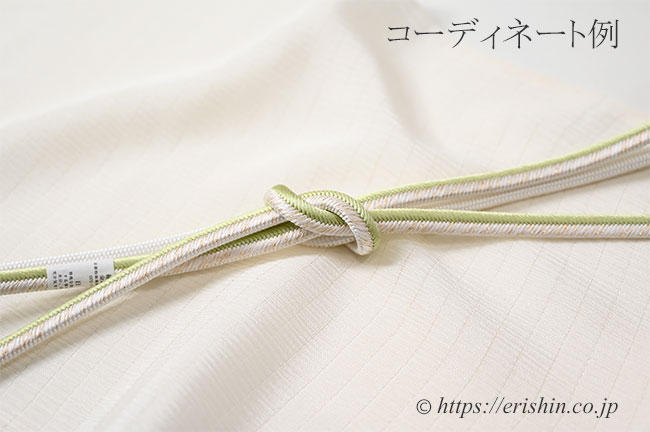 帯揚げ（無地/白練色・絹縮絽）[夏・単衣向] ☆再入荷しました