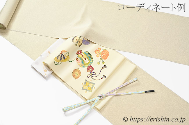 「小紋(蝋吹雪/蒸栗色) 大村幸太郎・作」のコーディネート例