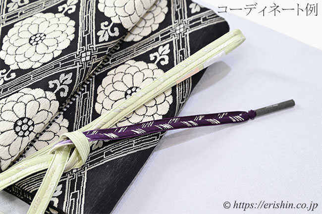 灰みの花色 冠組 【 心地よ 和小物さくら 】 帯締め