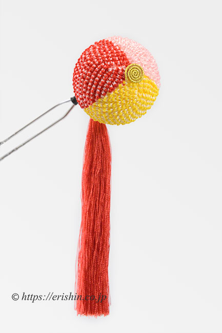 玉かんざし 三色絞り 大原商店 着物 呉服えり新