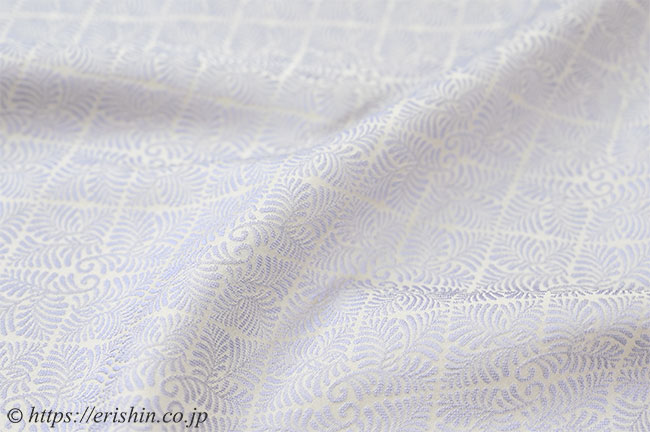 丹後織御召（淡白藤色）