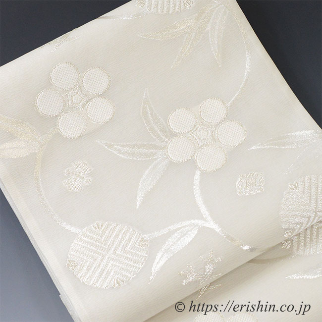 紗袋帯 天神唐草文 夏 単衣向 着物 呉服えり新 紗袋帯 天神唐草文 夏 単衣向 着物 呉服えり新