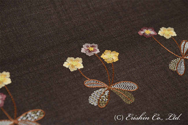 商品 正絹 梅の花刺繍 名古屋帯