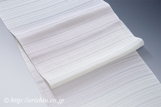乱絽楊柳帯揚げ(段暈かし/鴇鼠色)