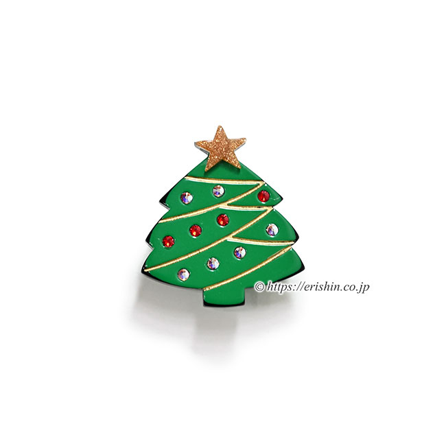 帯留め（クリスマスツリー）　大原商店
