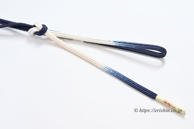 帯締め 細ゆるぎ組（三色暈かし/藍鉄色）［夏・単衣向］ ☆再入荷しま