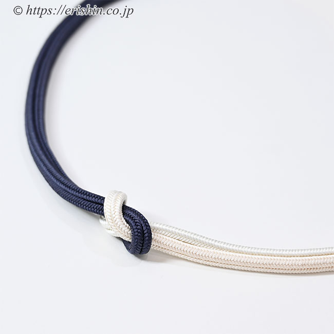 帯締め 細ゆるぎ組（三色暈かし/藍鉄色）［夏・単衣向］ ☆再入荷しま