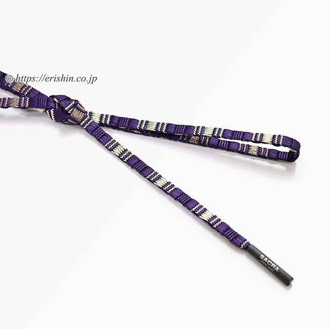 帯締め　綾竹三段鎧組（本紫）　和小物さくら
